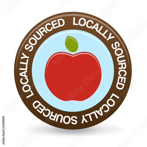 Vector: Locally Sourced Food Sticker Locally Sourced Food Sticker