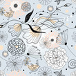 Graphic floral pattern