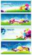banner lanscapes vector