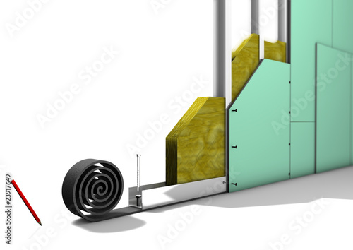 Illustration: Trockenbau Ständerwand Dämmung Trockenbau Ständerwand Dämmung