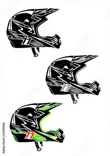 Vector: Motocross helmets Motocross helmets