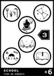 School subject icon 3 -  black & white