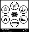 School subject icon 2 -  black & white