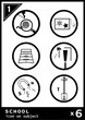 School subject icon 1 -  black & white