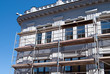 Building repairs with scaffolding Building repairs with scaffolding