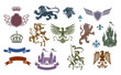 Heraldic medieval set