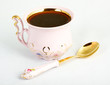 Coffee cup on white background