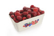 Raspberry in a cardboard cup