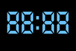 Illustration: Numeri LCD Celesti Numeri LCD Celesti