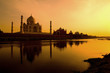 Taj Mahal from the north bank of the Yamuna.