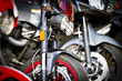 modern and vintage motorbikes