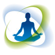 Frau im Lotussitz - Meditation
