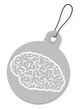 Label with brain silhouette
