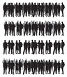 silhouette of a crowd of people silhouette of a crowd of people