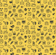 Seamless web icons pattern