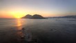 Amanecer en bahía de la Concha, Donostia, Gipuzkoa.