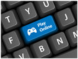 PLAY ONLINE Key on Keyboard (web button video games console fun)