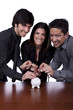 Group of people saving money Group of people saving money