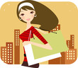 Girl with shopping bags