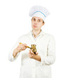 cook man  with  cezve