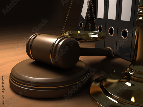 Illustration: scales and hammer scales and hammer