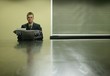 Businessman Using Typewriter