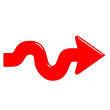3D Glossy Red Arrow