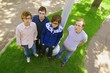 Four Young Men Hanging Out