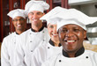 group of happy chefs