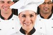 group of attractive chefs