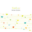 Background with colorful hearts