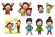 男の子と女の子　やった！