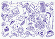 Dating doodles set, vector illustration