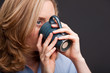 Woman drinking from mug