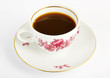 Coffee cup on white background