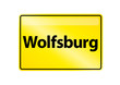 Ortsschild Wolfsburg
