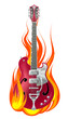 Guitar in fire Guitar in fire