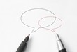 talk bubble with pen isolated.