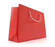 Red Shopping Bag. Clean cover . Isolated on white Red Shopping Bag. Clean cover . Isolated on white