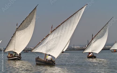 Photo: Barcos de vela latina, en España Barcos de vela latina, en España