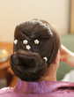Bride preparing