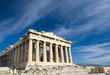 Ancient Parthenon in Acropolis Athens Greece on blue sky backgro Ancient Parthenon in Acropolis Athens Greece on blue sky backgro