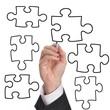Blank business puzzle diagram Blank business puzzle diagram