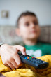 Holding tv remote control