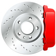 Bremsscheibe und Bremssattel