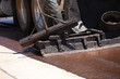 Road Worker Resurfacing Street