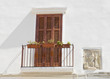 Wooden shutter.