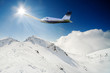 Flying over snow
