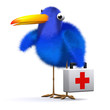 3d Blue bird doctor