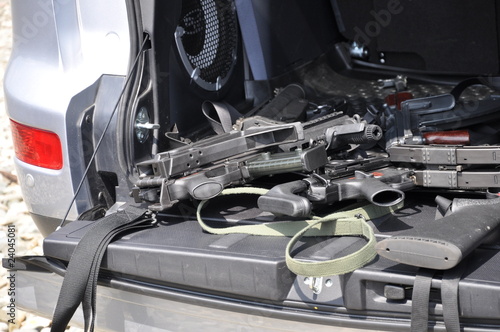 Photo: guns in the car guns in the car